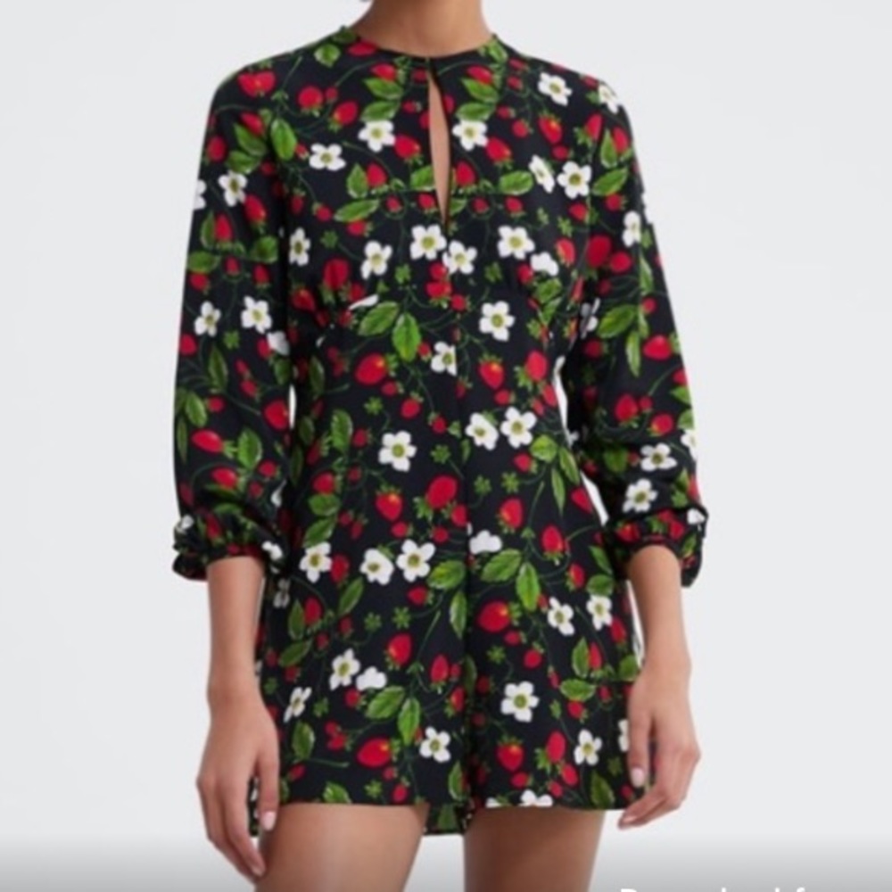 Zara Strawberry print romper